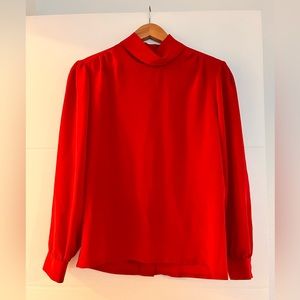 VTG 1970s/1980s Silky Red Blouse